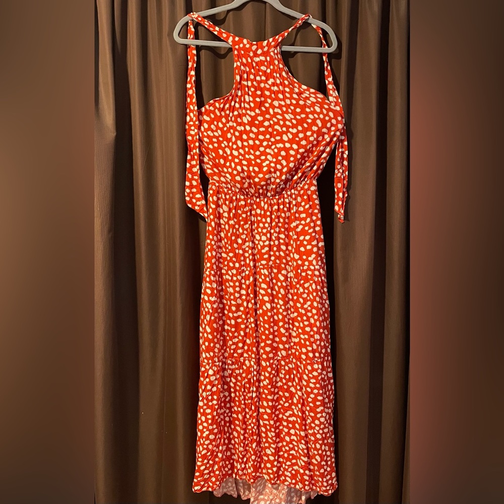 Halter neck midi dress